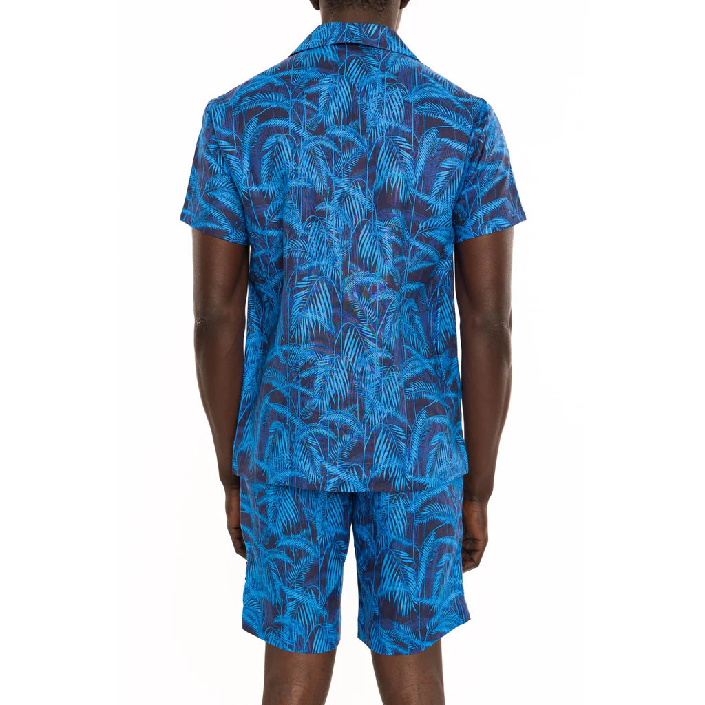 PRINTED MC PALM LINEN SHIRT - DANWARD