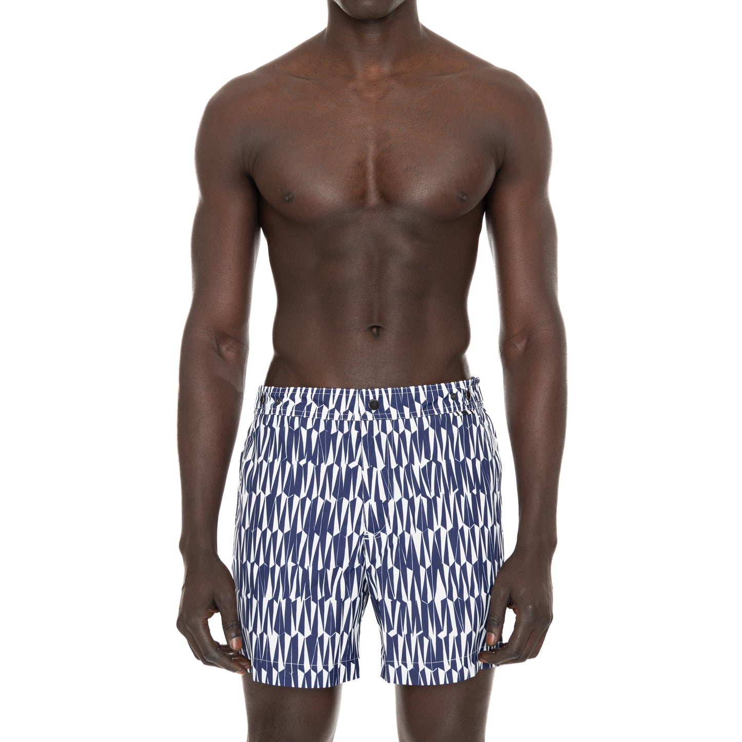 SWIM SHORT IBIZA NAVY ABSTRACT TRIANGLE - DANWARD