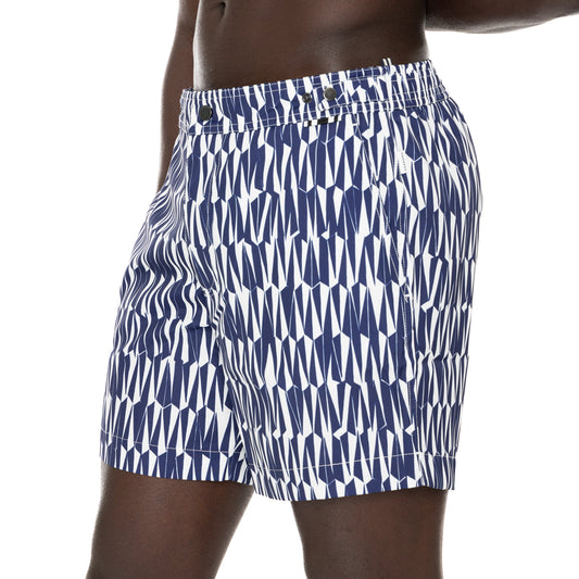 SWIM SHORT IBIZA NAVY ABSTRACT TRIANGLE - DANWARD