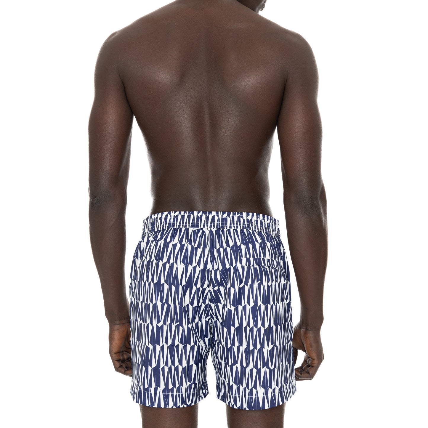 SWIM SHORT IBIZA NAVY ABSTRACT TRIANGLE - DANWARD