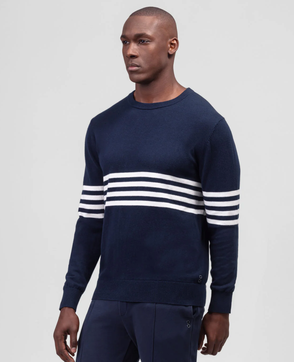 CASHMERE COTTON SWEATSHIRT STRIPES - RON DORFF