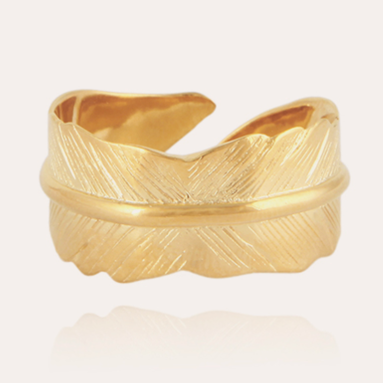 GOLDEN PENNA RING - GAS BIJOUX