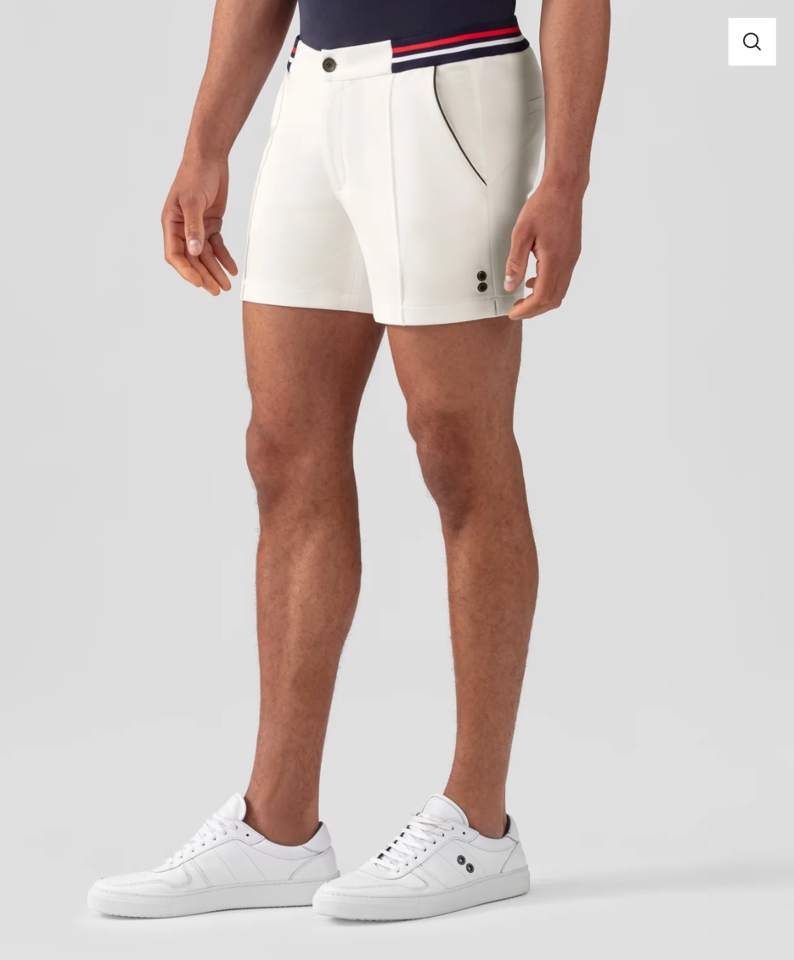 STRIPED TENNIS SHORTS WITH BELTS - RON DORFF