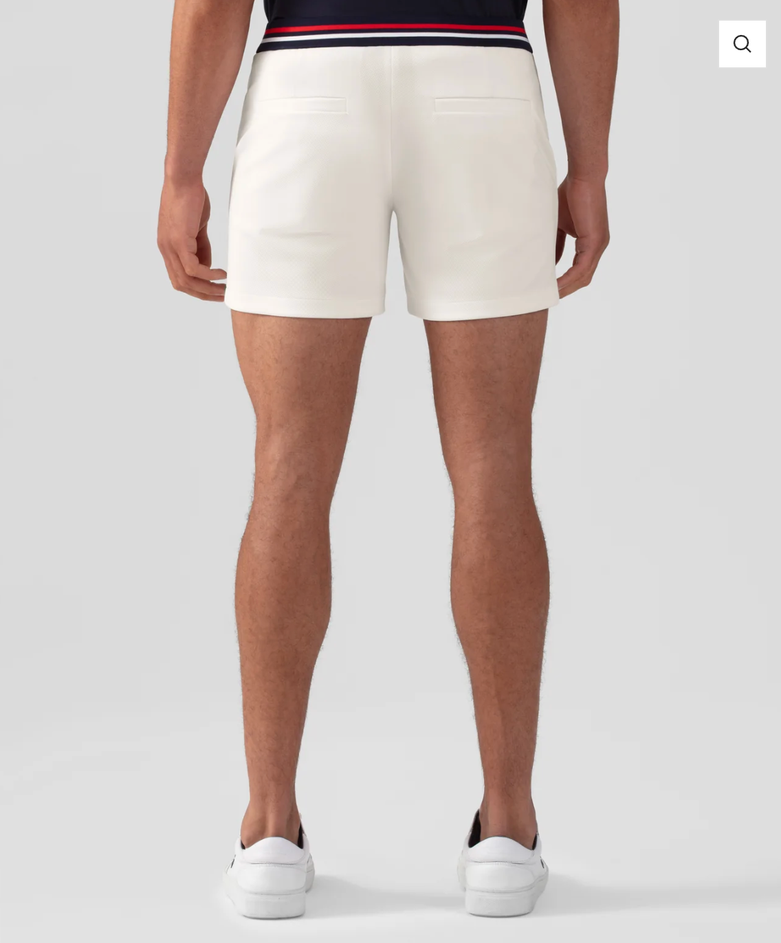 STRIPED TENNIS SHORTS WITH BELTS - RON DORFF