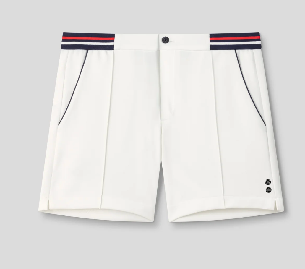 STRIPED TENNIS SHORTS WITH BELTS - RON DORFF