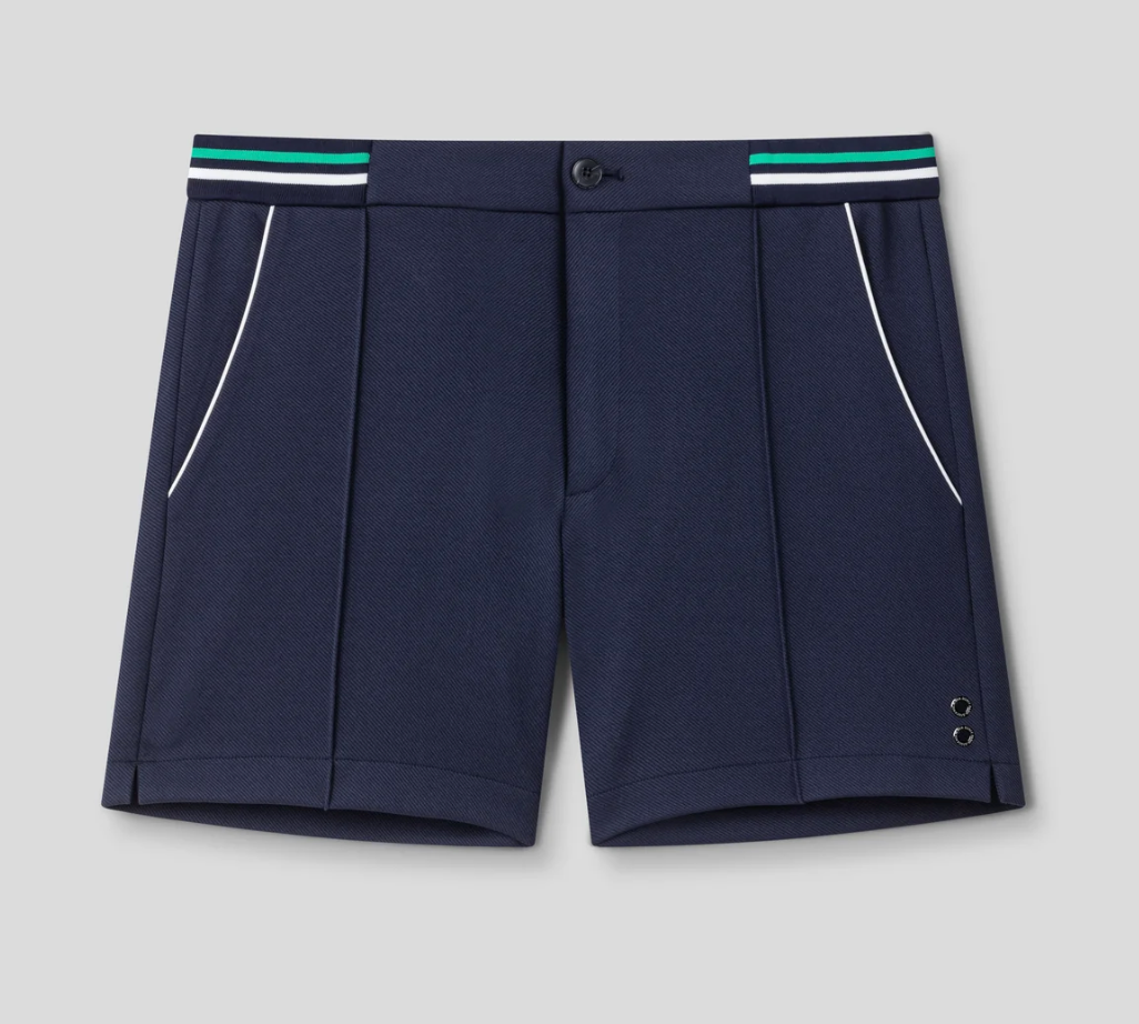 STRIPED TENNIS SHORTS WITH BELTS - RON DORFF