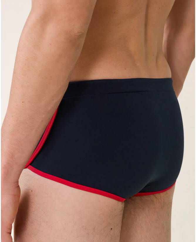 NAVY BLUE SPORTS SWIM BRIEFS "WATERSLIP" - LE SLIP FRANCAIS 