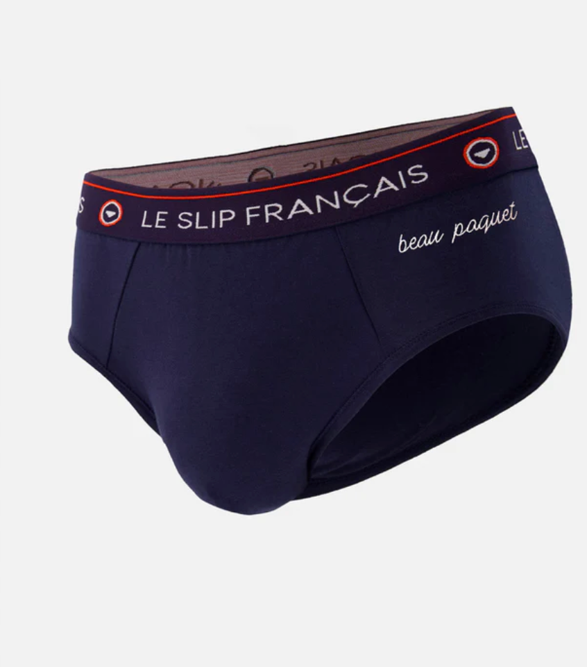 BRAZILANTE BORDADO INTREPIDE AZUL “BEAU PAQUET” - LE SLIP FRANCAIS