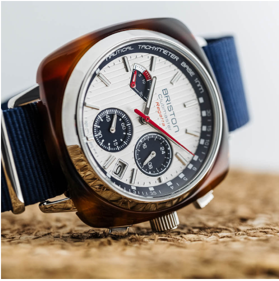 Clubmaster Regatta - Chrono - White OR Wood - BRISTON 