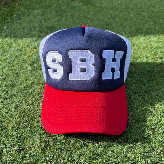 Cap TRUCKER FOAM SBH XXL NAVY / WHITE / RED  X PASHA ST BARTH