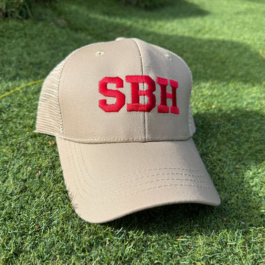 CAP TRUCKER SBH SABLE / Rouge Terracota X PASHA ST BARTH