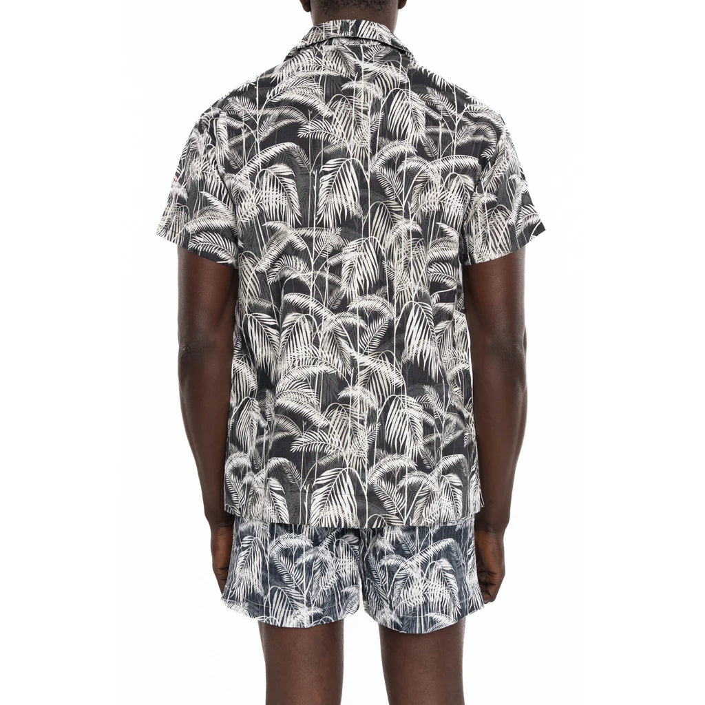 PRINTED MC PALM LINEN SHIRT - DANWARD